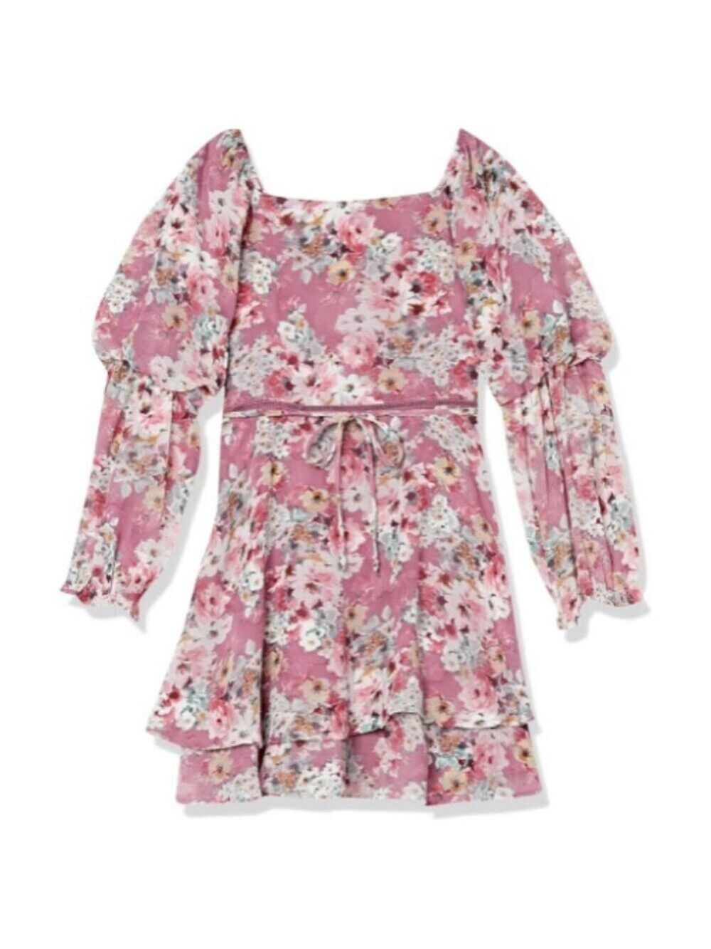 **Speechless** Girls' Long Sleeve Chiffon Dress 10